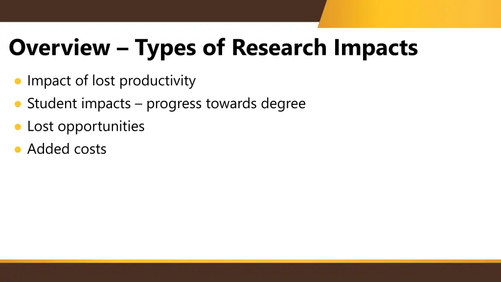 overview types of research impacts