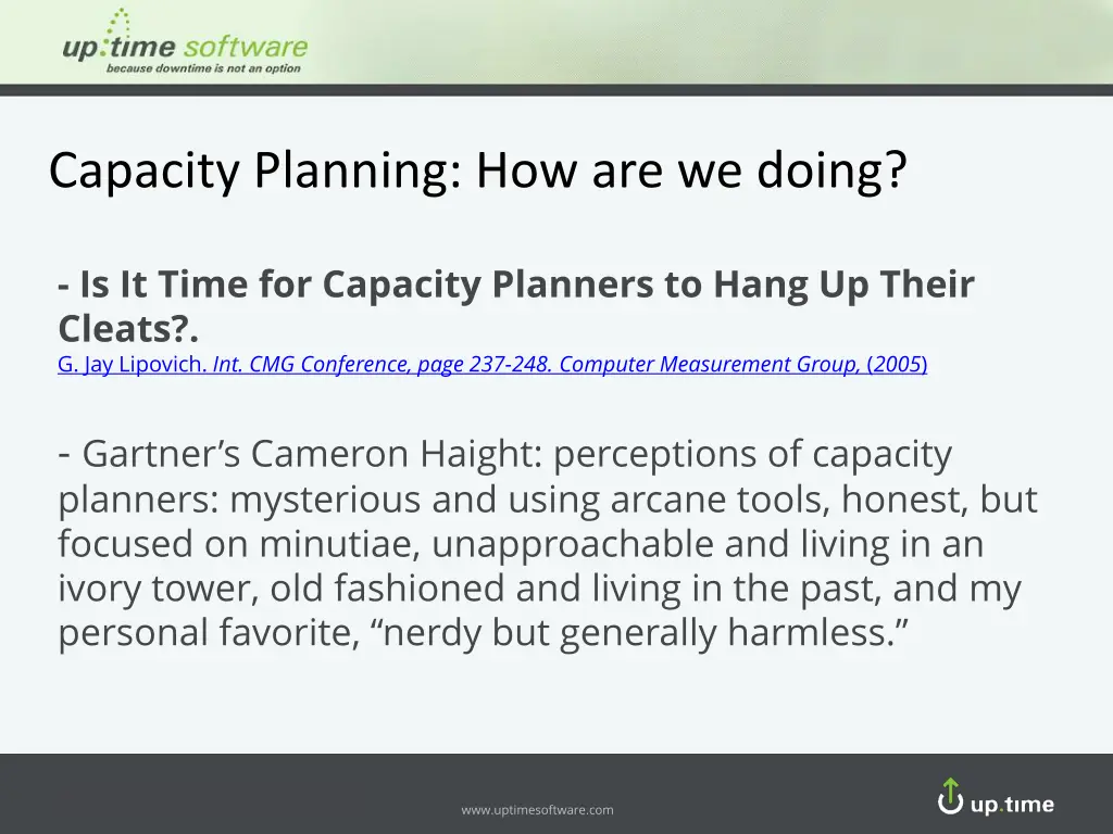 capacity planning how are we doing