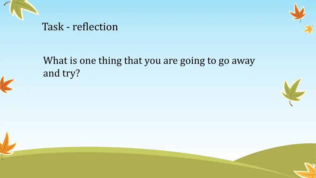 task reflection