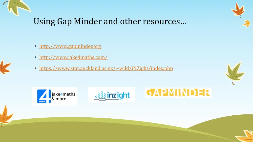 using gap minder and other resources