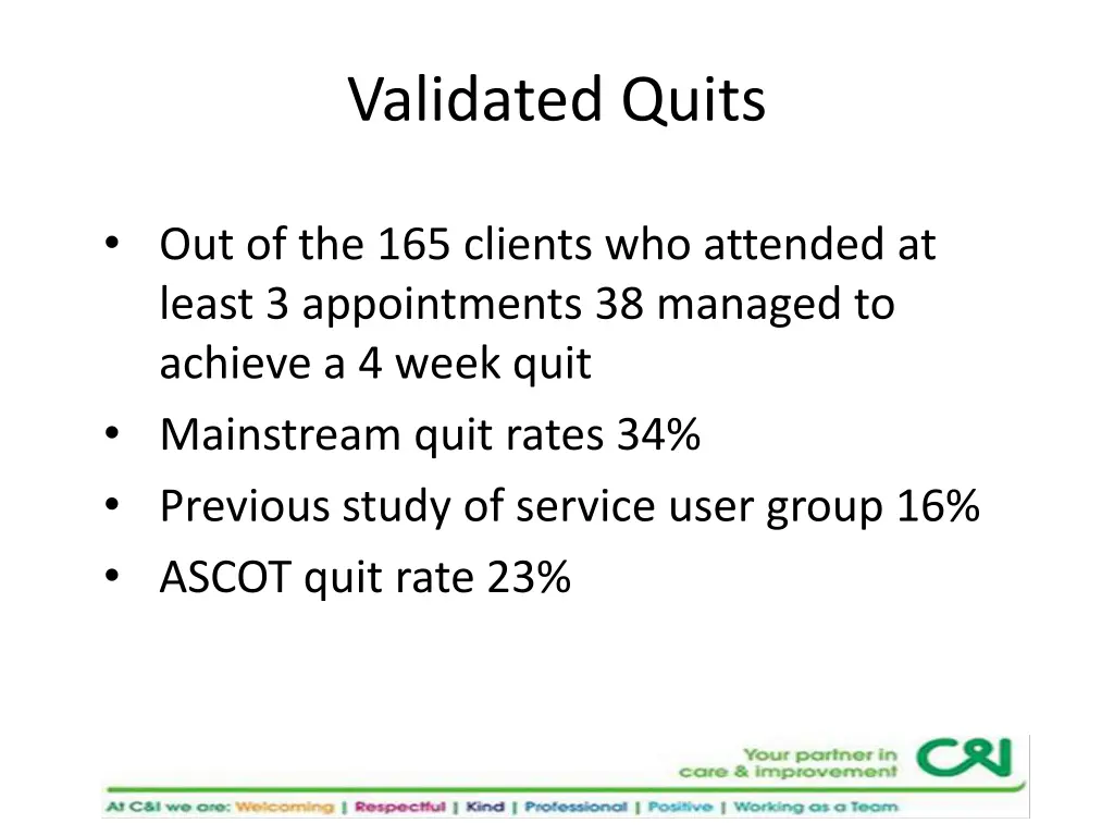 validated quits