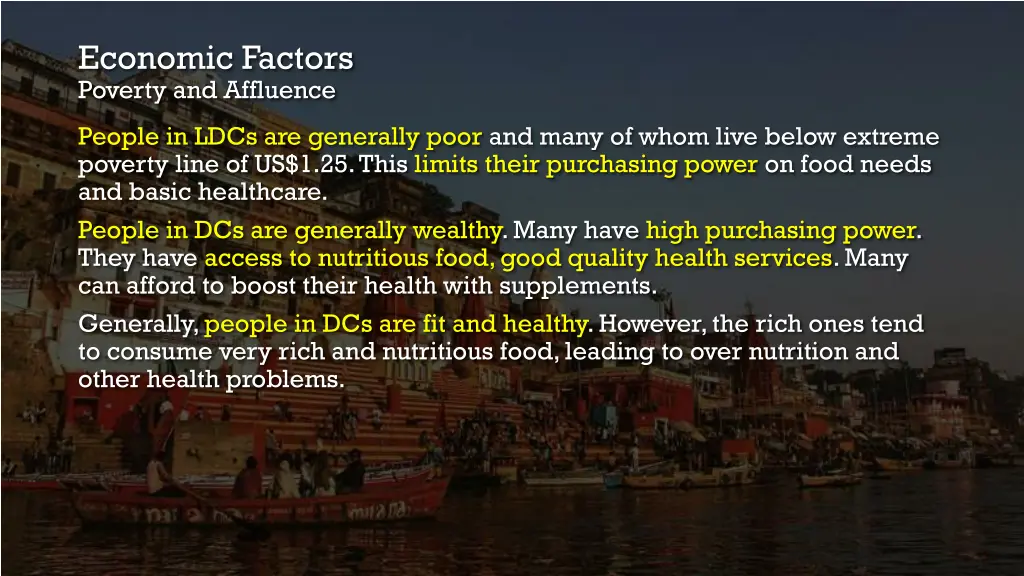 economic factors poverty and affluence