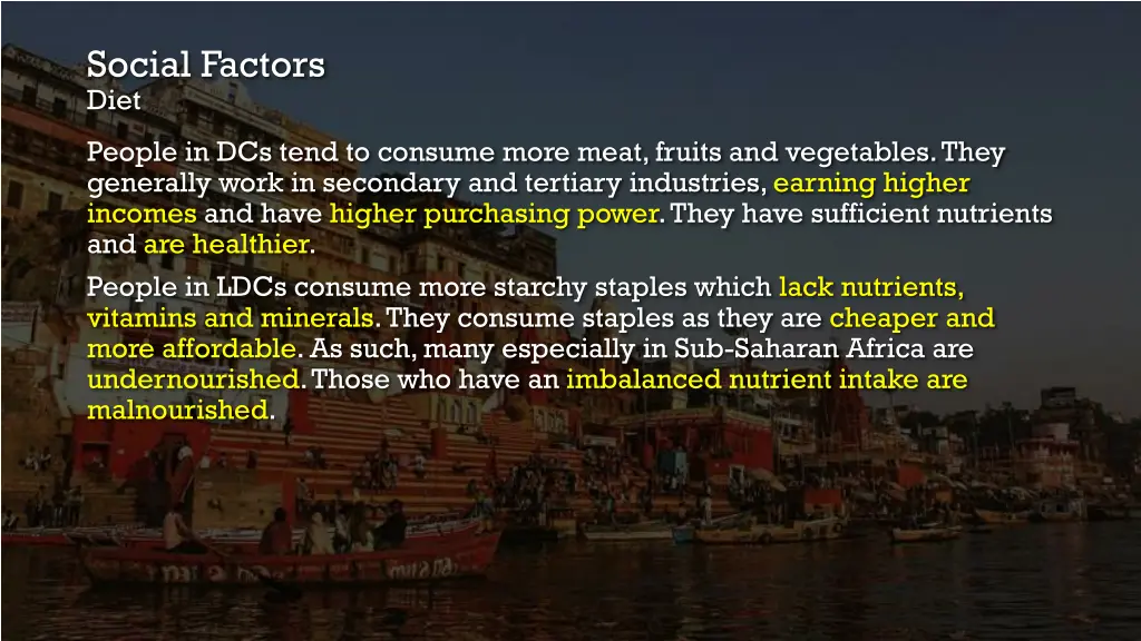 social factors diet