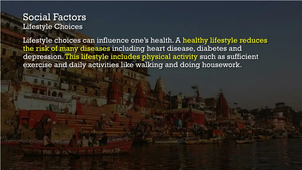 social factors lifestyle choices