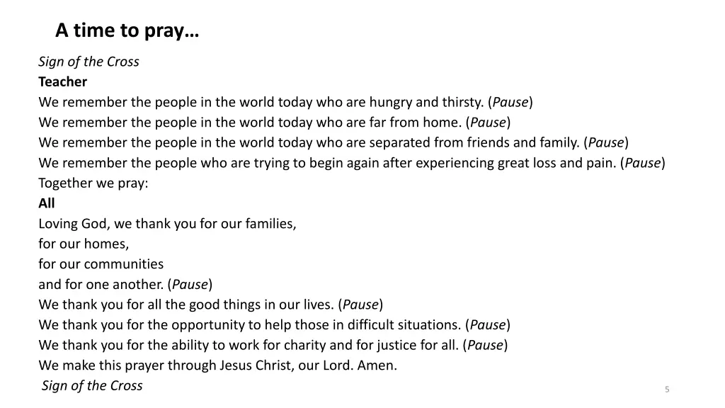 a time to pray