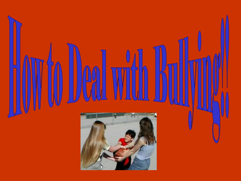 how to deal with bullying