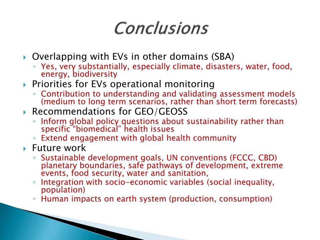 overlapping with evs in other domains