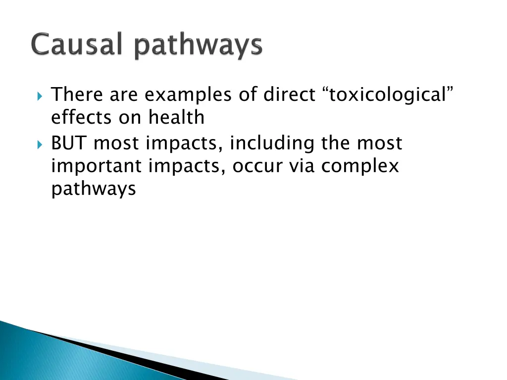 there are examples of direct toxicological