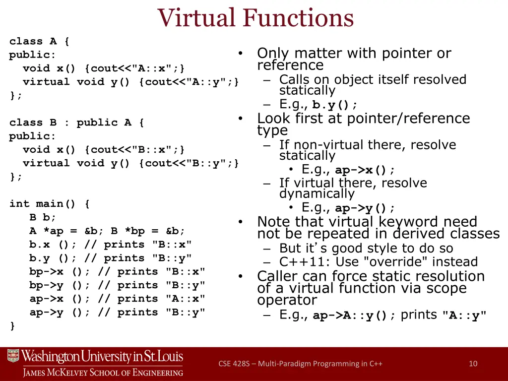 virtual functions