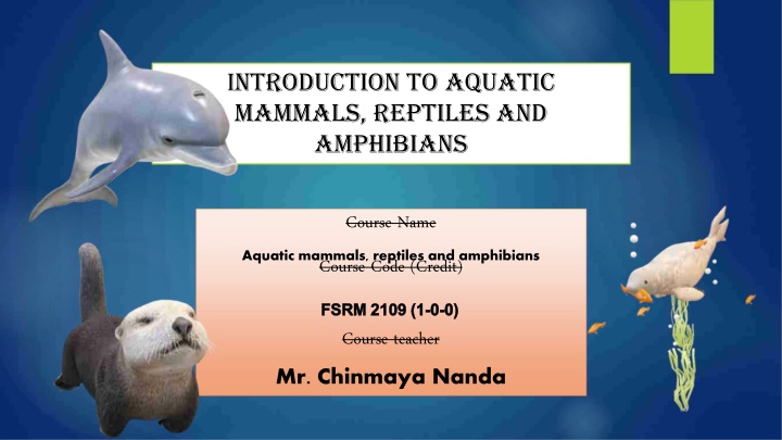 ntroduction to aquatic mammals reptiles