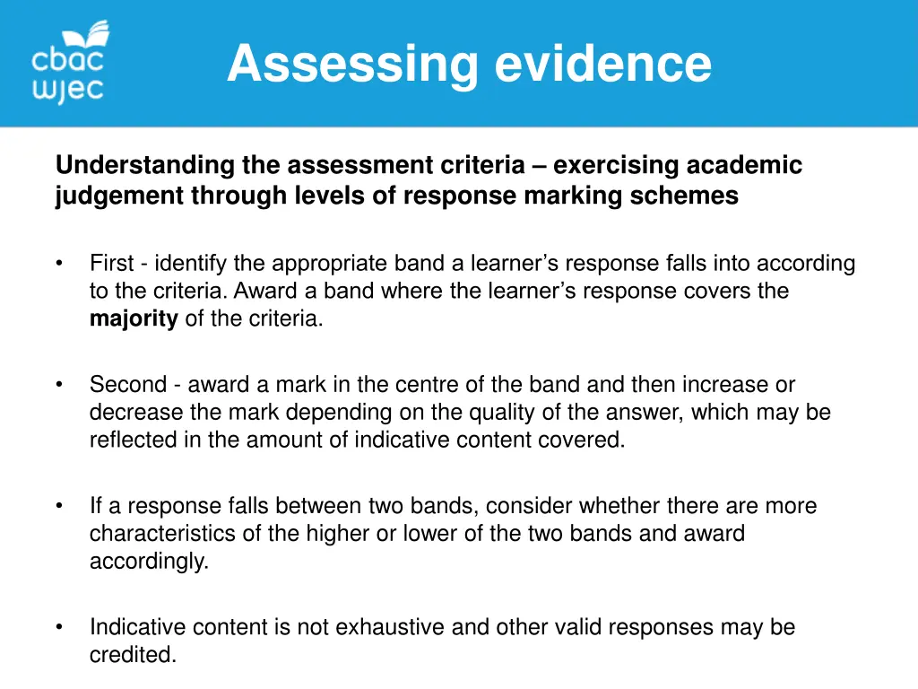 assessing evidence 1