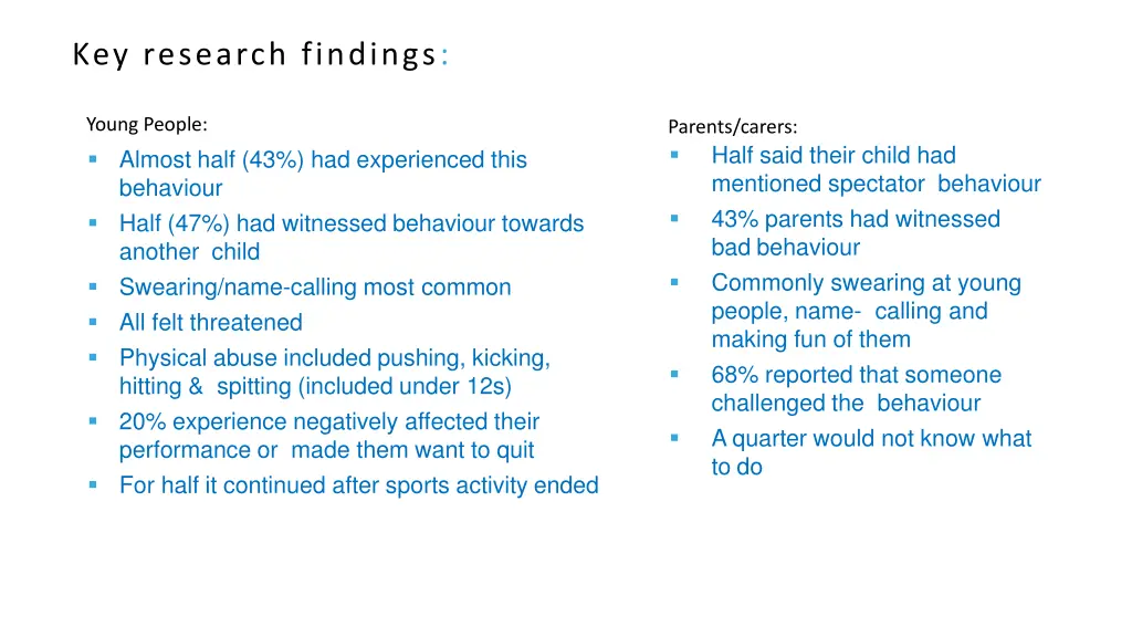 key research findings