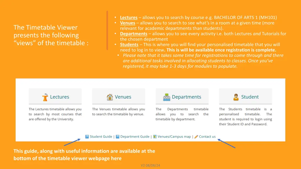 lectures allows you to search by course