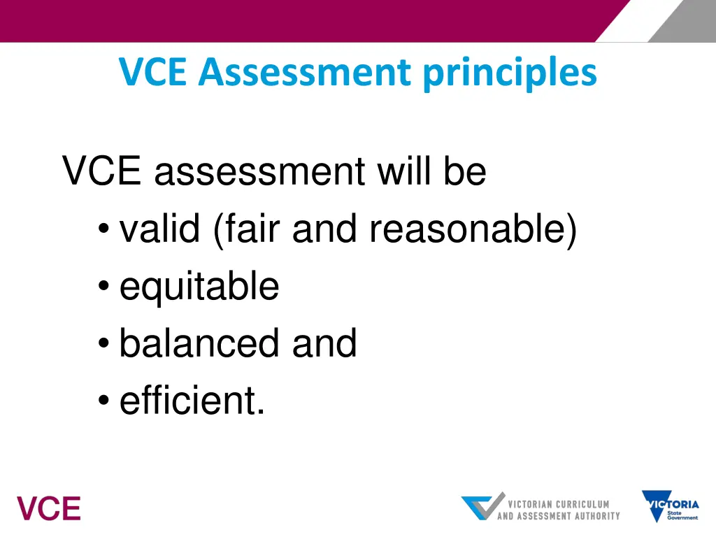 vce assessment principles 2