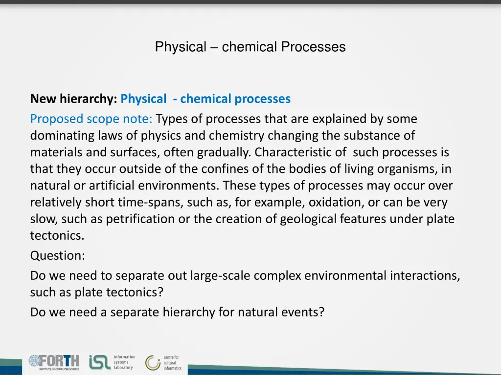 physical chemical processes