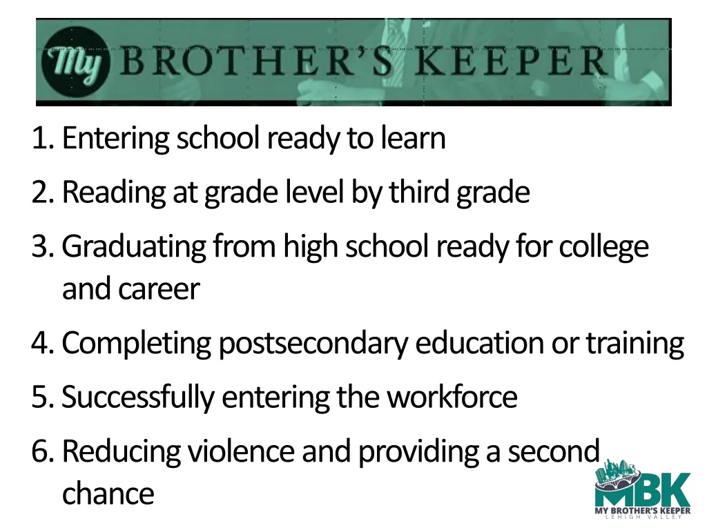 1 entering school ready to learn