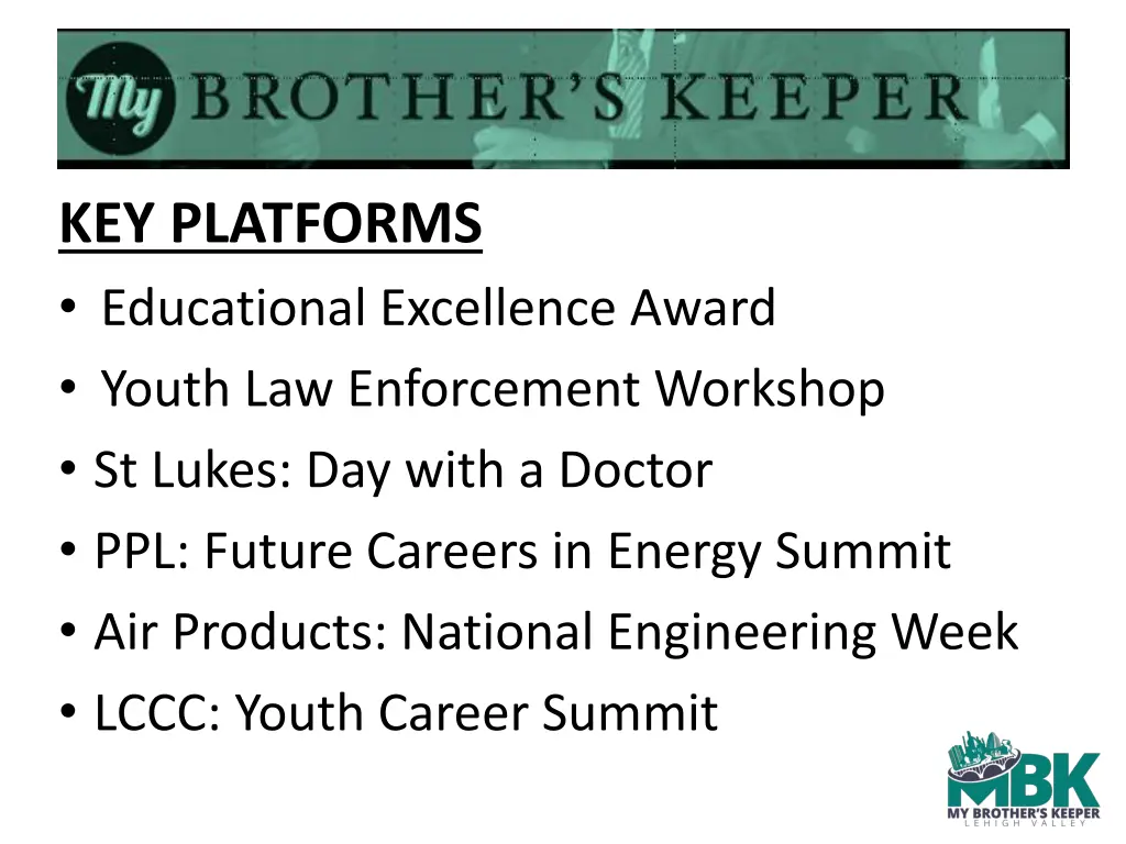 key platforms educational excellence award youth
