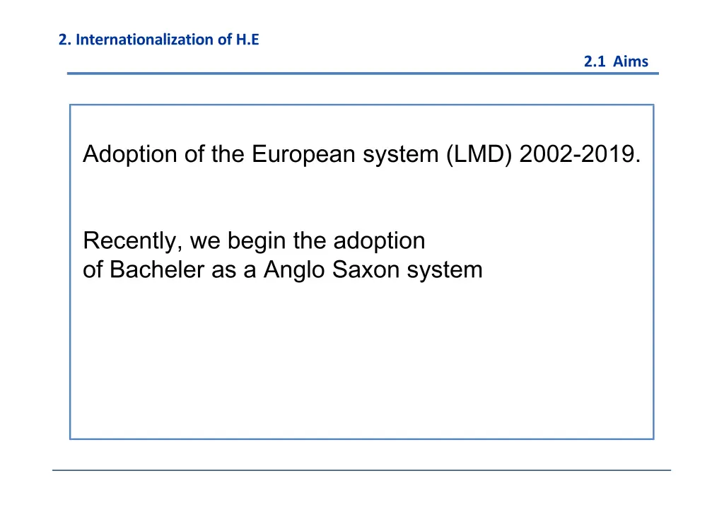 2 internationalization of h e