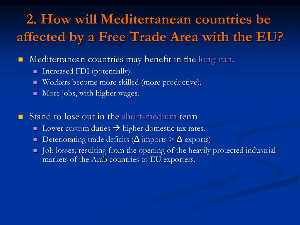 2 how will mediterranean countries be affected