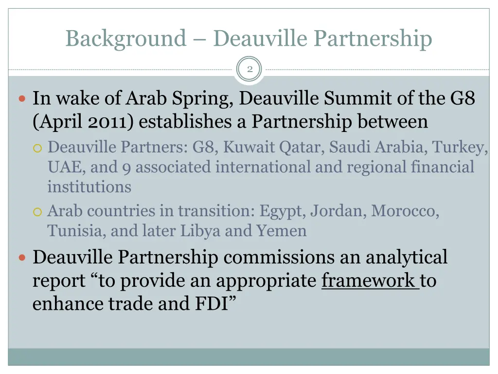 background deauville partnership