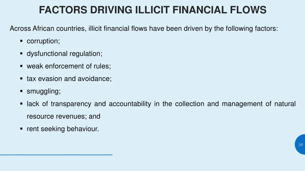 factors driving illicit financial flows