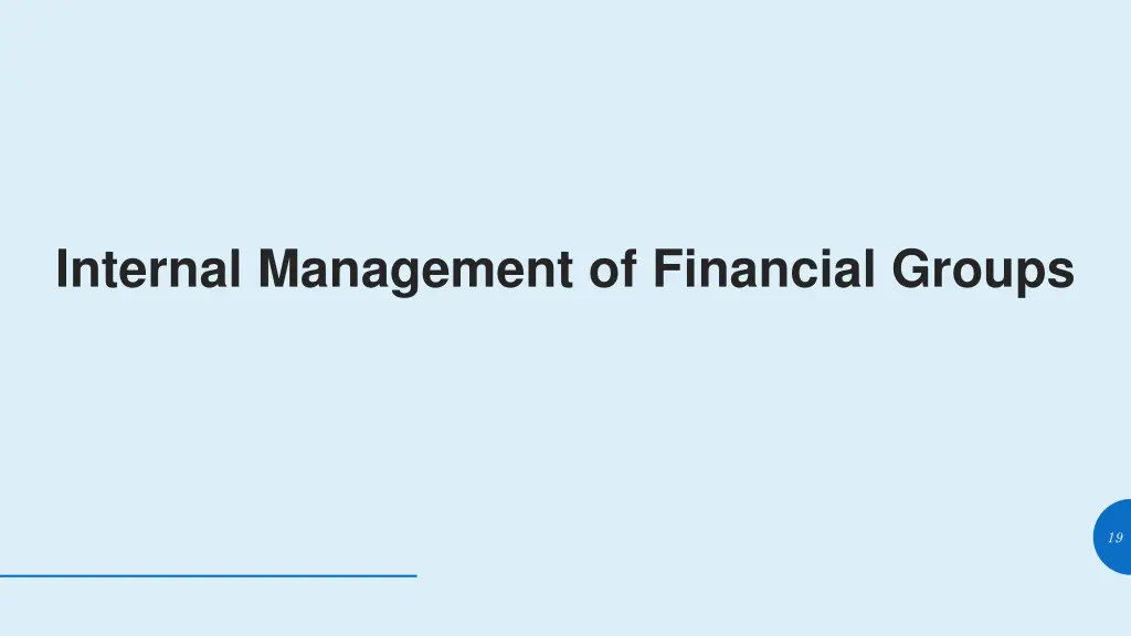 internal management of financial groups