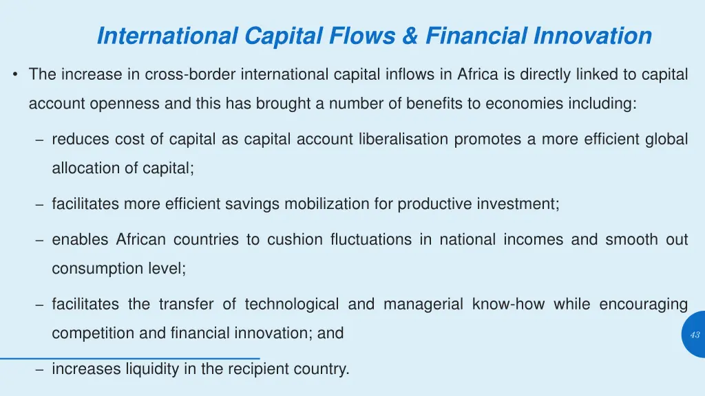 international capital flows financial innovation 1