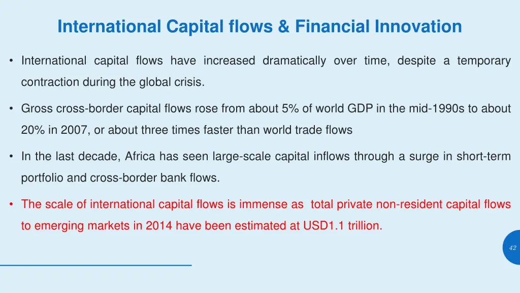 international capital flows financial innovation