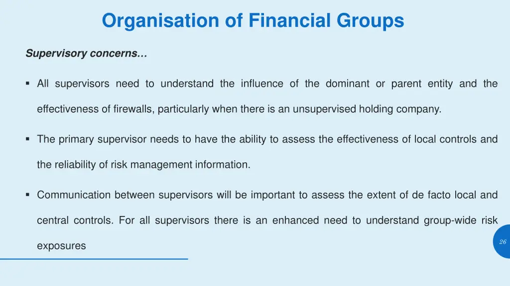 organisation of financial groups 2