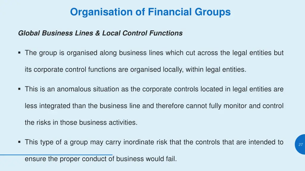 organisation of financial groups 3