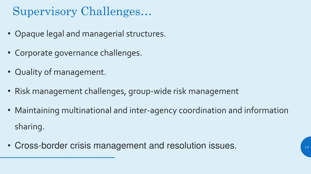supervisory challenges