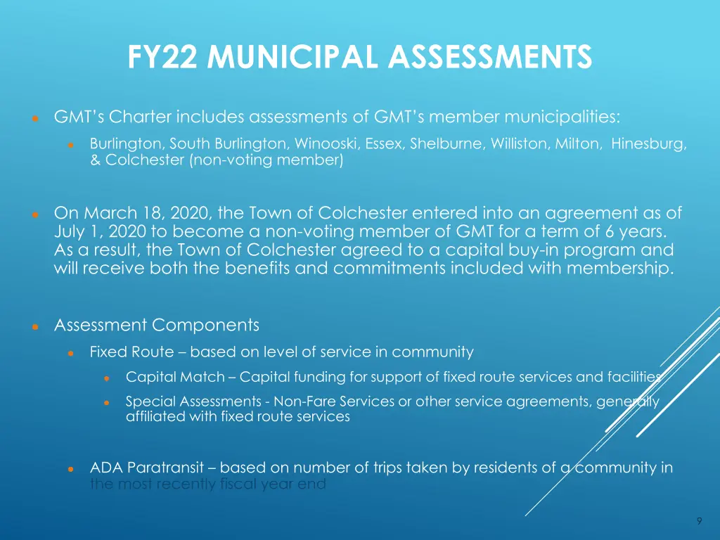 fy22 municipal assessments