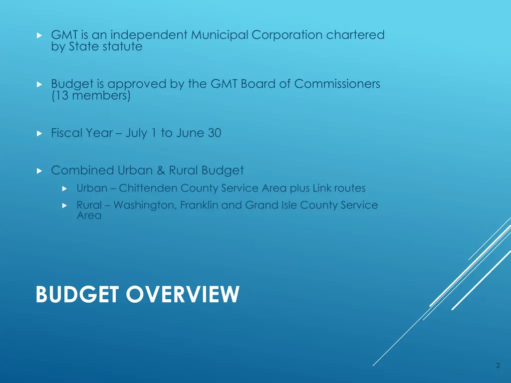 gmt is an independent municipal corporation