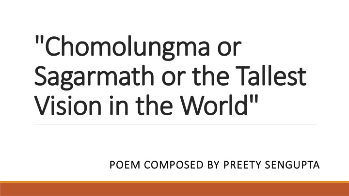 chomolungma or chomolungma or sagarmath
