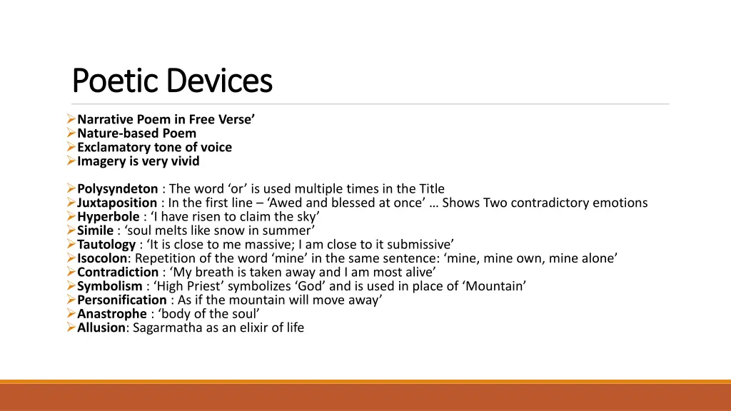 poetic devices poetic devices