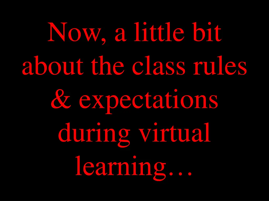 now a little bit about the class rules