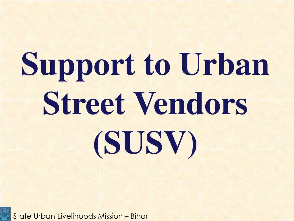 support to urban street vendors susv