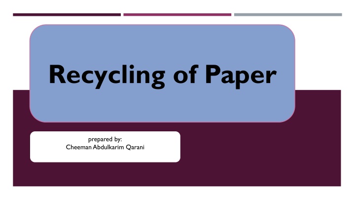 recycling of paper