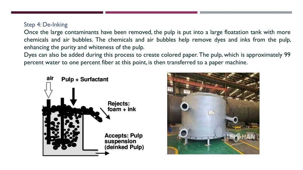 step 4 de inking once the large contaminants have