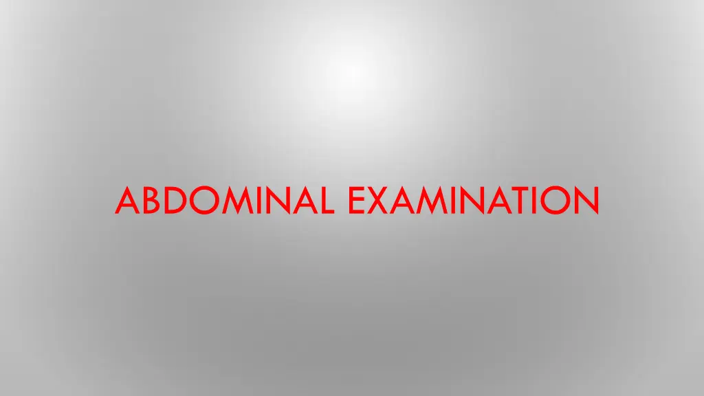 abdominal examination