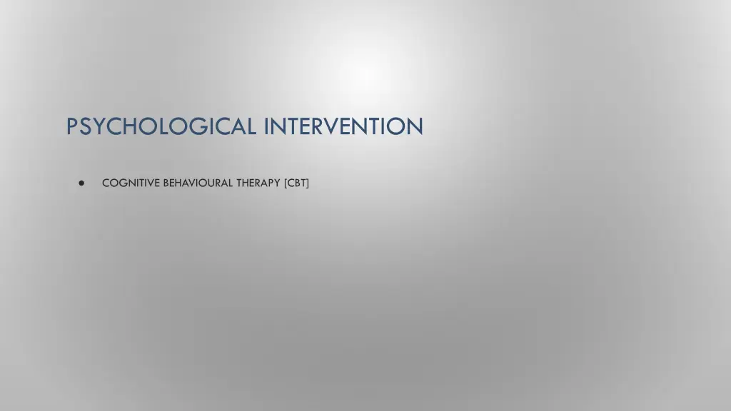 psychological intervention