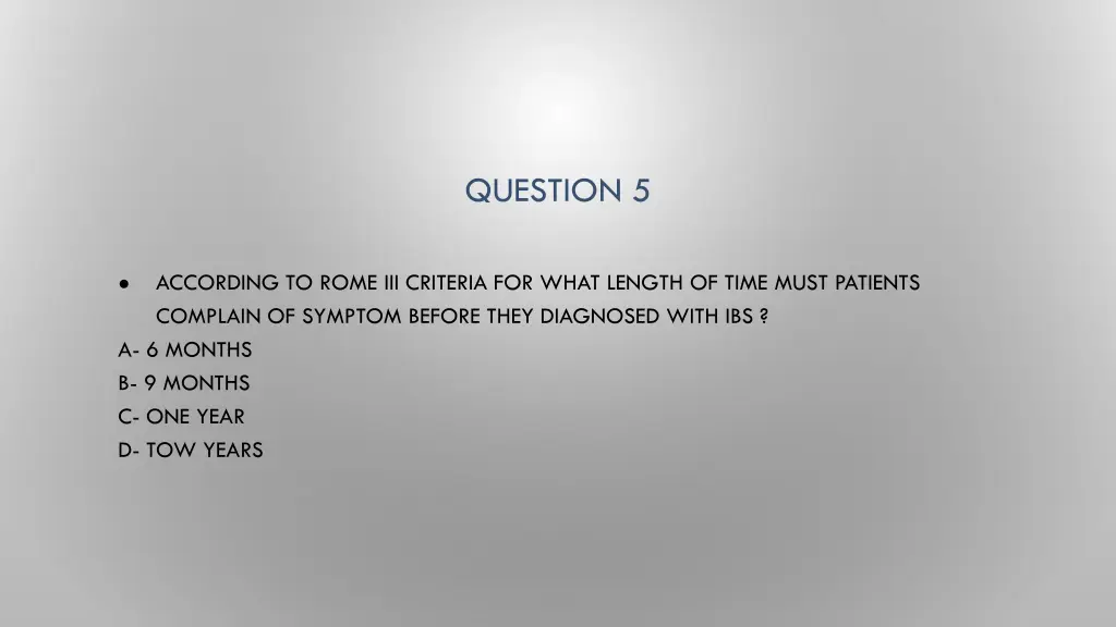 question 5
