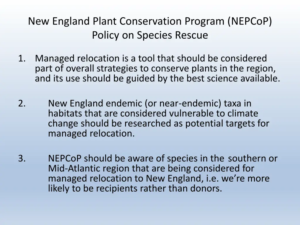 new england plant conservation program nepcop