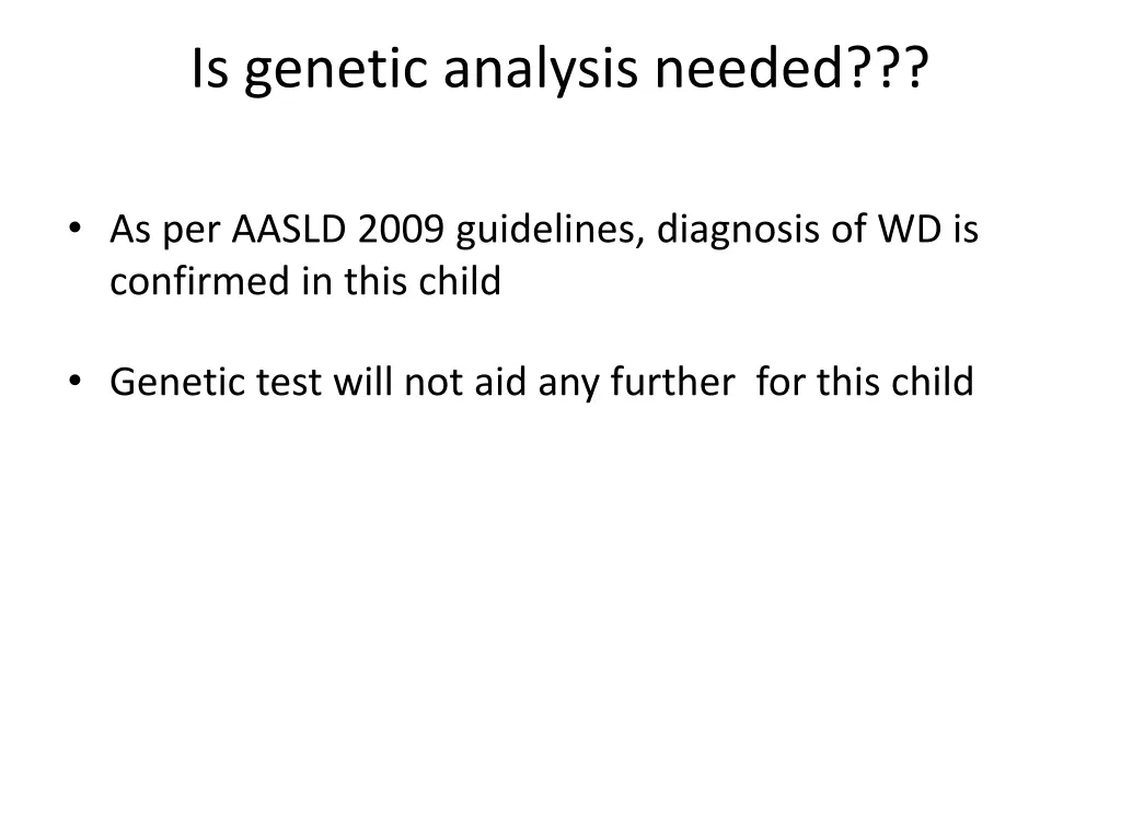 is genetic analysis needed