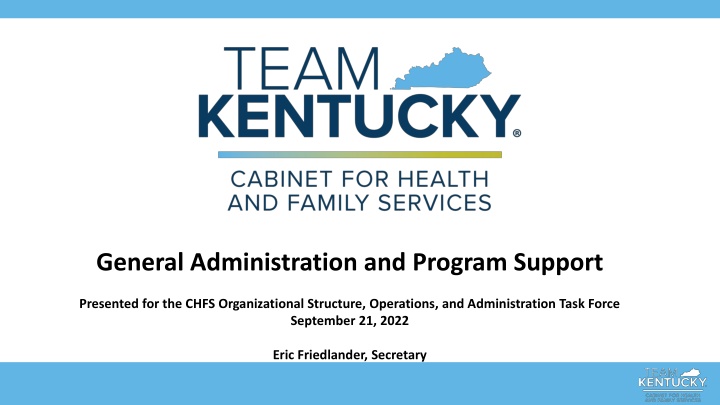 general administration and program support