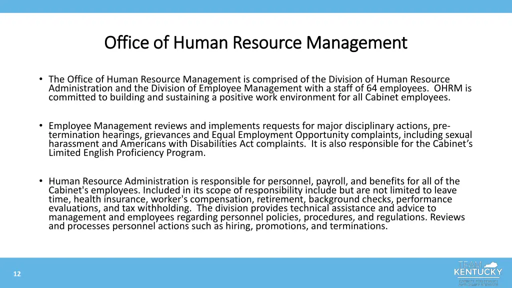 office of human resource management office