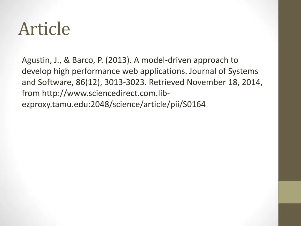 article