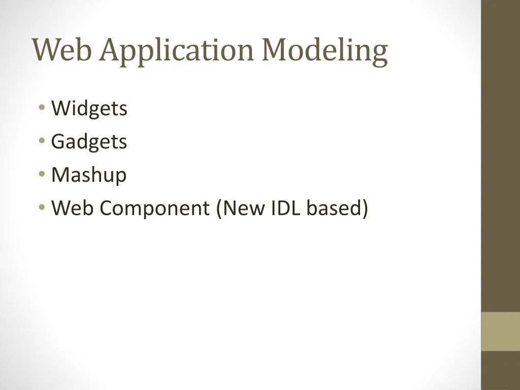web application modeling