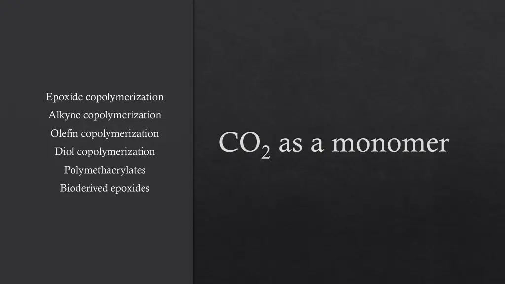 epoxide copolymerization