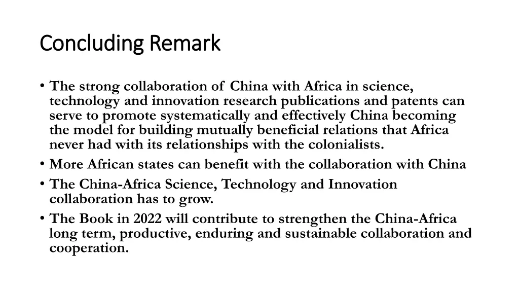 concluding remark concluding remark